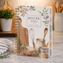Spiral Recipe Notebook - Tabbed