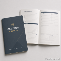 Softcover Meeting Notebook - Agenda